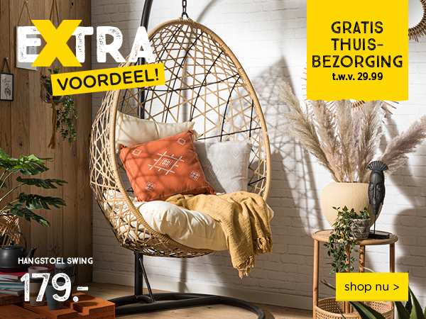 Gratis bezorging t.w.v. 29,99 op hangstoel Swing | shop nu