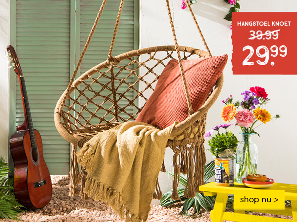 Hangstoel Knoet van 39,99 voor 29,99 | shop nu