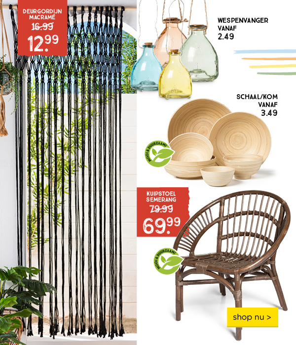 Lekker de tuin in | shop nu