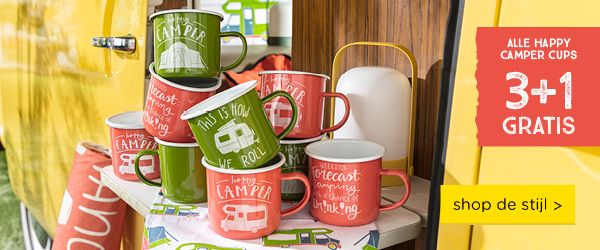 3 1 gratis op alle Happy Camper cups | shop de stijl