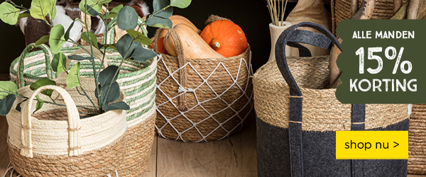 OngewoonWeken | 15% korting op alle manden | shop nu