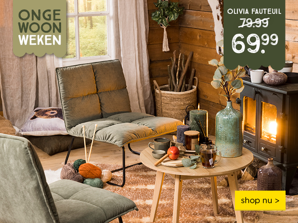 OngewoonWeken | fauteuil Olivia van 79,99 voor 69,99 | shop nu