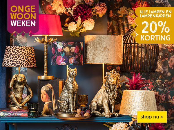 OngewoonWeken | 20% korting op alle lampen en lampenkappen | shop nu