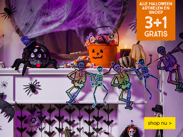 Halloween | 3+1 gratis op alle Halloween artikelen en snoep | shop nu