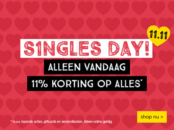 S1NGELS DAY: 11% korting op de webshop | shop nu