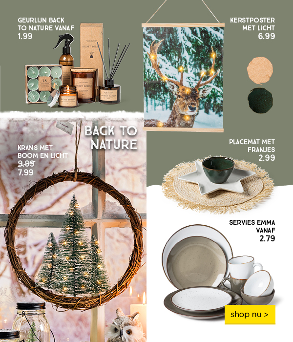 Collage kerststijl Back to Nature | shop nu