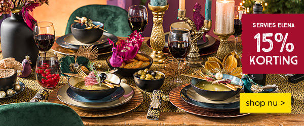 15% korting op servies Elena | shop nu