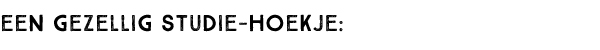 Een gezellig studie-hoekje
