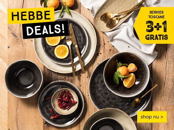 3+1 gratis op servies Toscane | shop nu