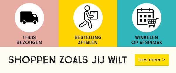 Thuis bezorgen | Bestelling afhalen | Winkelen op afspraak