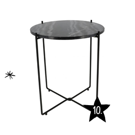Compactor bijzettafel Agnetta - zwart - 41x47.5 cm