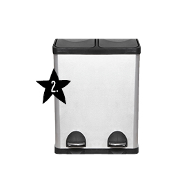 Pedaalemmer duo bin - 40 liter