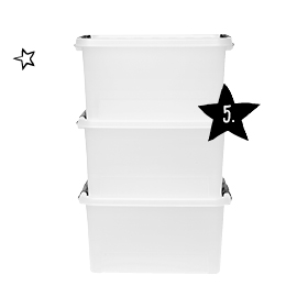 Opbergbox - 25 liter - 44x31x23 cm - set van 3
