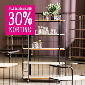 Alle bakkerskasten 30% korting