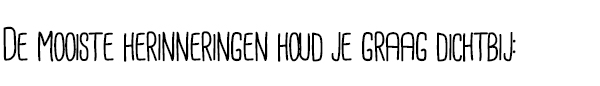 De mooiste herinneringen houd je graag dichtbij