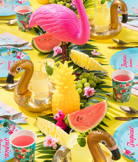 Flamingo drinkhouder - goudkleurig