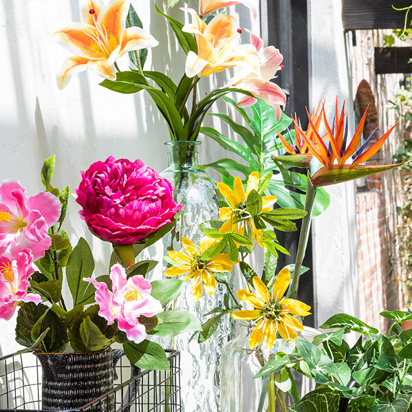 Alle zomer kunstbloemen | 3 + 1 gratis