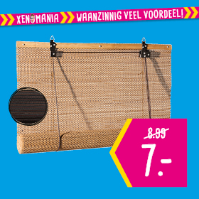 Xenomania | Waanzinnig veel voordeel | Rolgordijn Bamboe van 8.99 voor 7.-