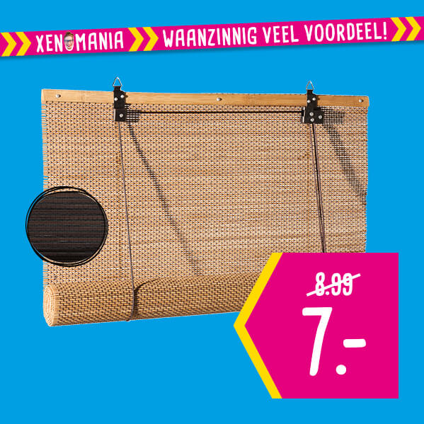 Xenomania | Waanzinnig veel voordeel | Rolgordijn Bamboe van 8.99 voor 7.-