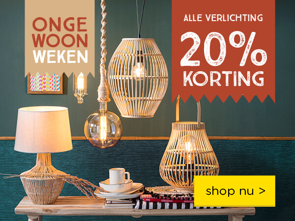 ONGEWOON WEKEN | Alle verlichting 20% korting | shop nu >