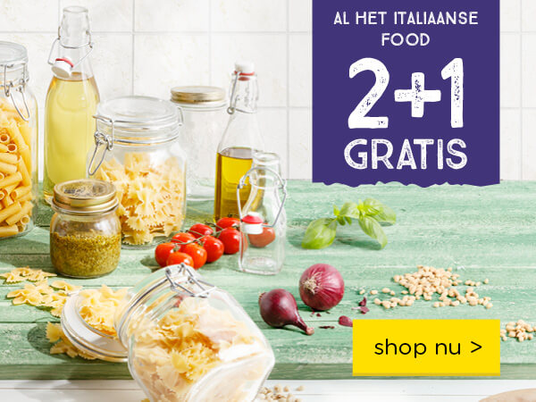 Al het italiaanse food 2+1 gratis | shop nu >