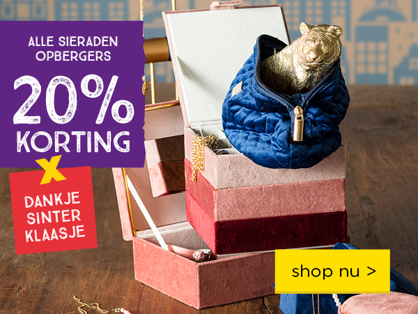 Alle sieraden opbergers 20% korting | shop nu >