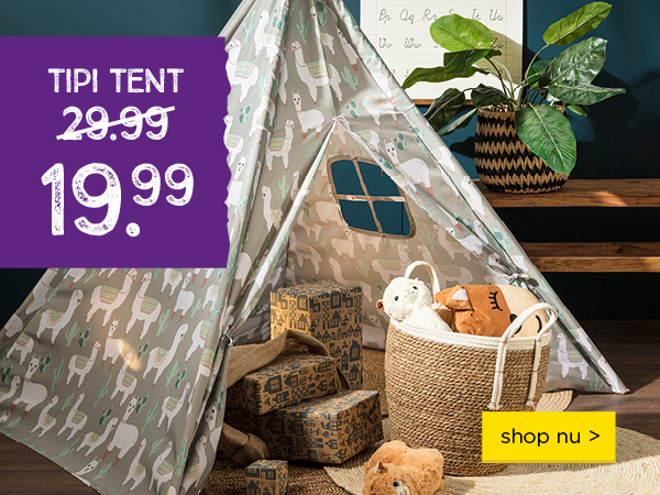 Tipi tent van 29.99 voor 19.99 | shop nu >
