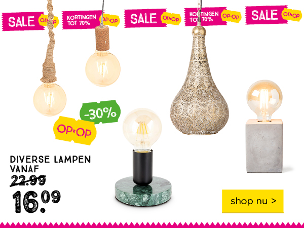 Diverse lampen vanaf 16.09 | -30% | OP=OP | shop nu >