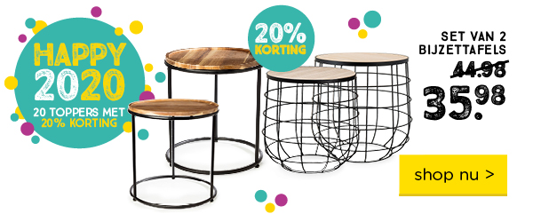 Set van 2 bijzettafels | 20% KORTING | Van 44.98 voor 35.98 | shop nu >