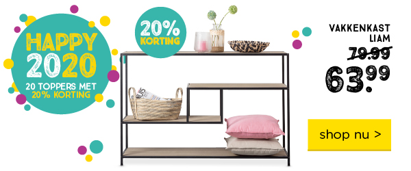 Vakkenkast Liam | 20% KORTING | Van 79.99 voor 63.99 | shop nu >