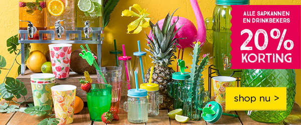 ALLE SAPKANNEN EN DRINKBEKERS | 20% KORTING | shop nu >