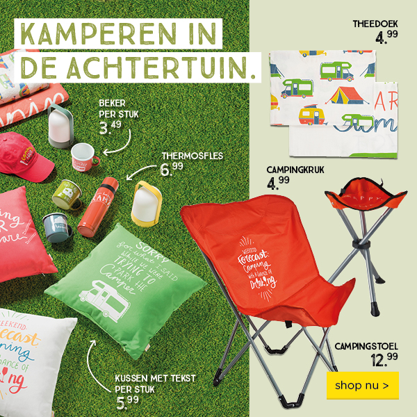KAMPEREN IN DE ACHTERUIN! | shop nu >