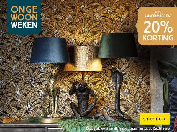 ONGEWOONWEKEN | ALLE LAMPENKAPPEN* 20% KORTING | shop nu >