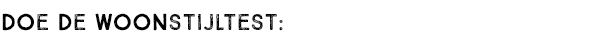 DOE DE WOONSTIJLTEST: