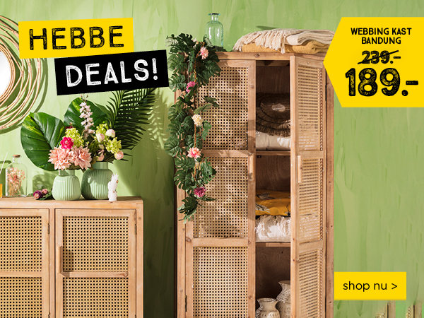 HEBBE DEALS! | Webbing kast bandung voor 189.- | shop nu