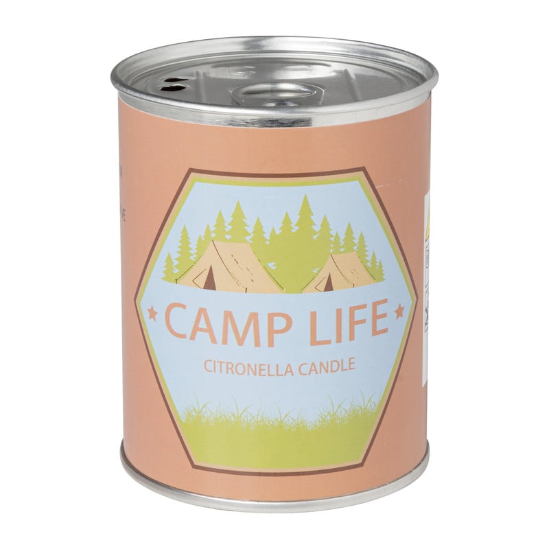 Citronella kaars camping life - ø7.5x9.5 cm