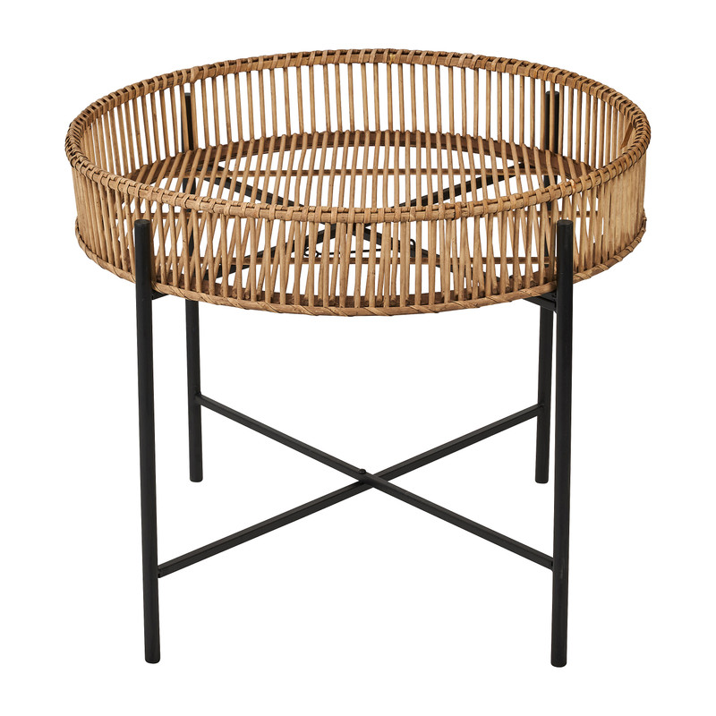Bijzettafel met bamboe tray